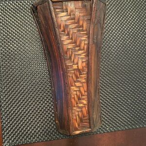 Brown Woven Texture Vase Accent